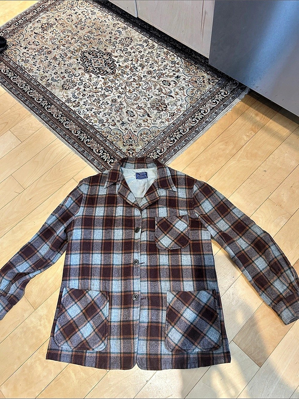 Vintage Pendleton Men's wool Plaid Shirt Jacket
